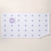 Serviette De Plage Beach Towel - Lavender - Happy Little Lotus (Devant)