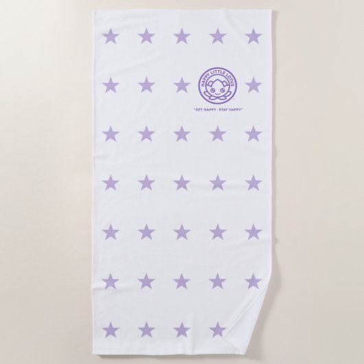 Serviette De Plage Beach Towel - Lavender - Happy Little Lotus (Devant)