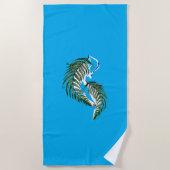 Serviette De Plage Beach Towel NZ Aotearoa Fern Design (Devant)
