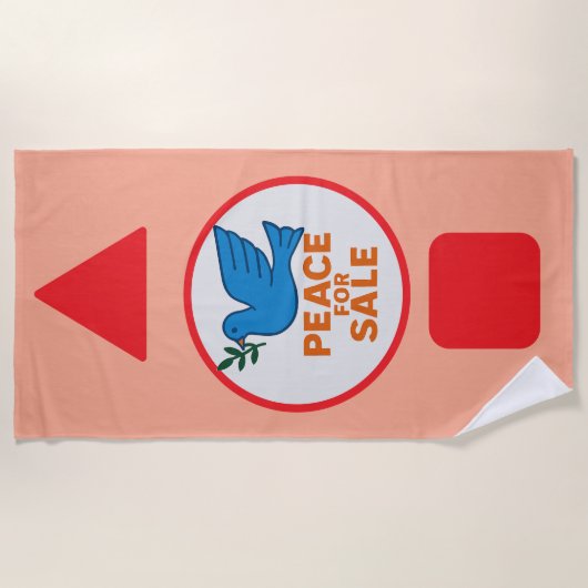 Serviette De Plage Beach Towel , Peace theme designed Beach towel (Devant)