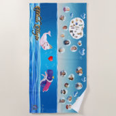 Serviette De Plage Beach Towel Prince & Princess of Whales "Bubbles" (Devant)