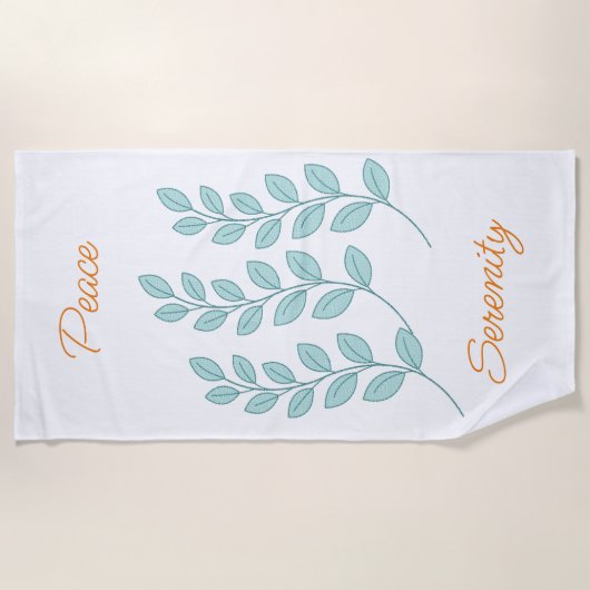 Serviette De Plage Beach Tower Feuille Peace Serenity (Devant)
