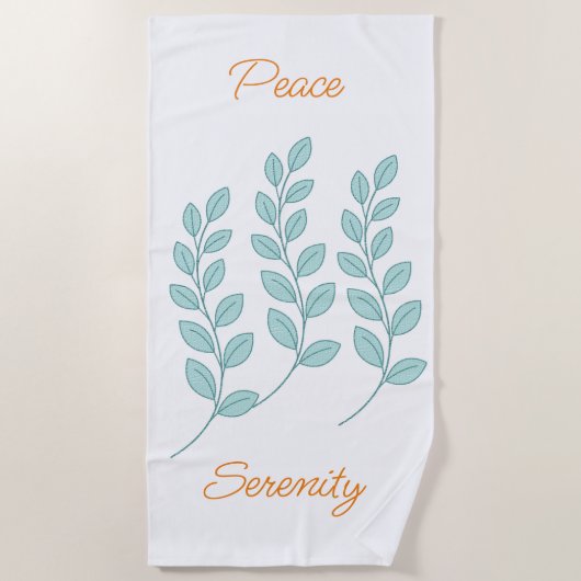 Serviette De Plage Beach Tower Feuille Peace Serenity (Devant)