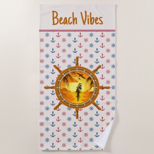 Serviette de plage Beach Vibes (Devant)