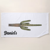 Serviette De Plage Beach Vibes Cactus Beach Towne (Devant)