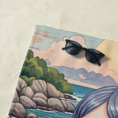 Serviette De Plage Beachcomber's Bliss Personnalisé (En situation)