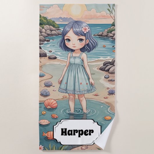 Serviette De Plage Beachcomber's Bliss Personnalisé (Devant)