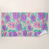 Serviette De Plage Beachy Boho Print Beach Towel (Devant)