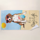 Serviette De Plage Beagle d'été (Devant)