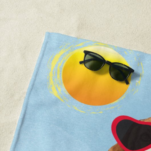 Serviette De Plage Beagle d'été (En situation)