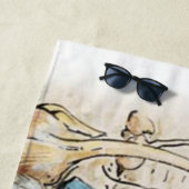 Serviette De Plage Beatrix Potter Peter Rabbit et Benjamin Bunny (En situation)