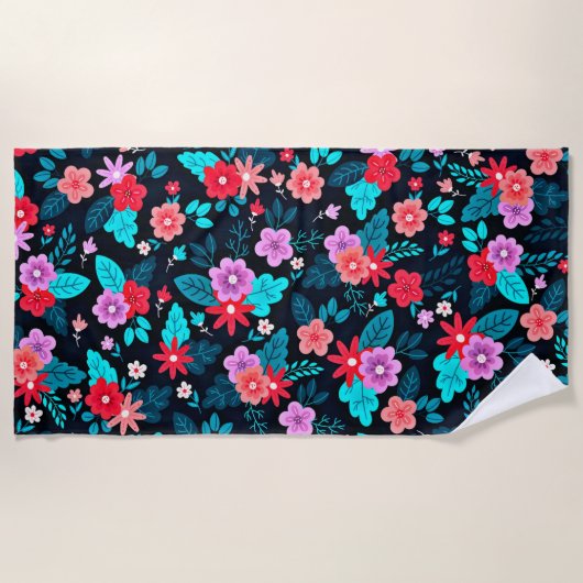 Serviette De Plage Beau arrangement Ditsy Floral Pattern-56576 (Devant)