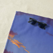 Serviette De Plage Beau bleu Turquoise Ocean Sunset (En situation)