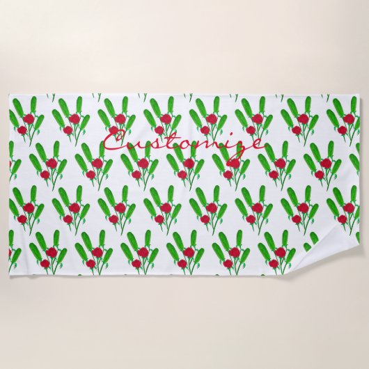 Serviette De Plage Beau bouquet de Pickle avec RosesThunder_Cove (Devant)