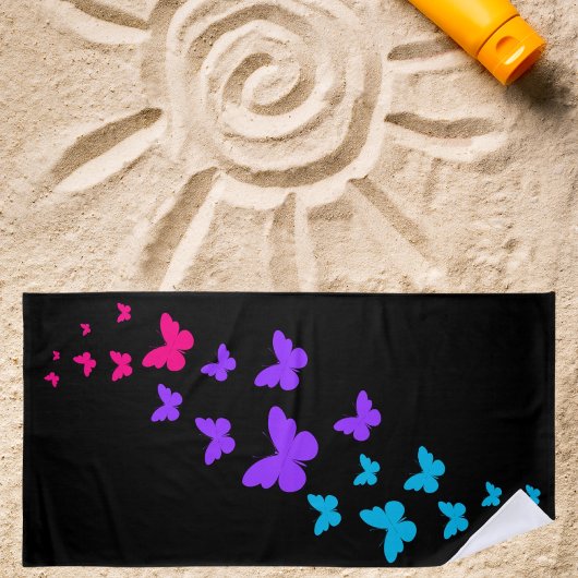 Serviette De Plage Beau Papillon Androgynous Fierté Design