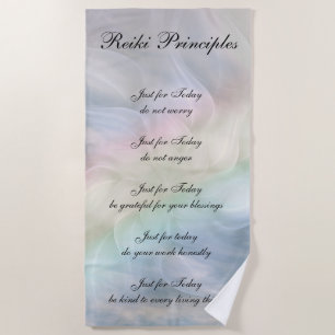 Serviette De Plage Beau Rainbow Mandala Reiki Principes