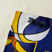 Serviette De Plage Beaucoup de boules de basket couleurs de l'équipe (En situation)