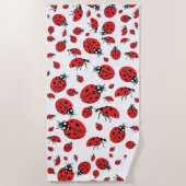 Serviette De Plage Beaucoup de Red Ladybugs Lucky Motif (Devant)