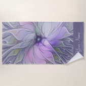 Serviette De Plage Beauté étonnante Abstraite Fractal Art Flower Name (Devant)