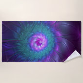 Serviette De Plage Beauté florale Abstraite Fleur d'art fractionnée c (Devant)