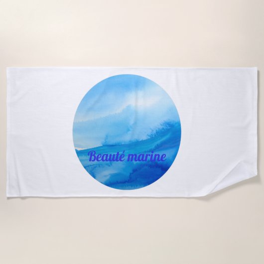 Serviette De Plage Beauté marine vague (Devant)