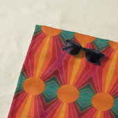Serviette De Plage Beautiful Sunny Sun Rays Southwestern Folk Art (En situation)