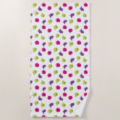 Serviette De Plage Beaux oiseaux colorés (Devant)