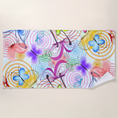 Serviette De Plage Beaux papillons Volant - Printemps Joy - (Devant)