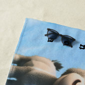 Serviette De Plage Bébé adorable Âne Animaux de ferme personnalisée (En situation)