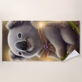 Serviette De Plage Bébé adorable souriant Ours Koala (Devant)