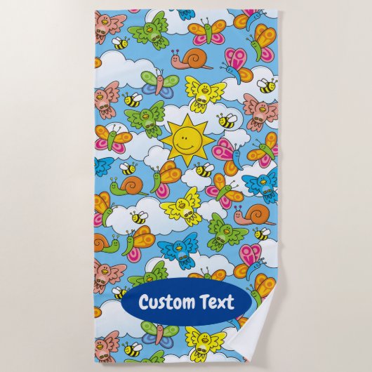 Serviette De Plage Bébé Animaux Arrière - plan (Devant)