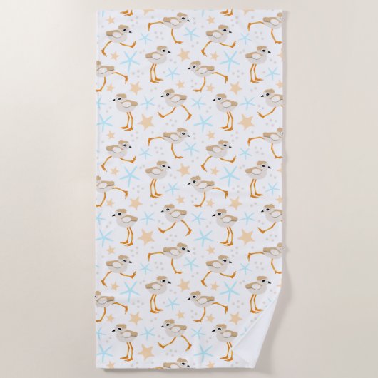 Serviette De Plage Bébé Bécasseaux de plongée Pluvier (Devant)