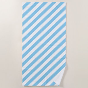 Serviette De Plage Bébé Bleu et Blanc Grandes Dimensions Diagonales