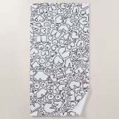 Serviette De Plage Bébé féministe drôle (Devant)