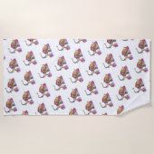 Serviette De Plage Bébé mignon et maman Eléphants Plage Serviette (Devant)