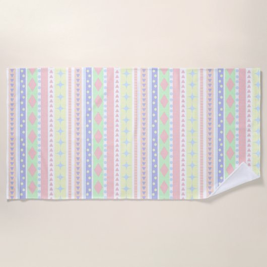 Serviette De Plage Bébé mignon Pastel Imprimer (Devant)