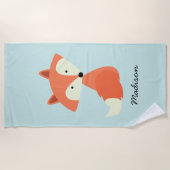 Serviette De Plage Bébé mignon Renard rouge (Devant)