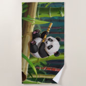 Serviette De Plage Bébé Panda Ours Art pour enfants (Devant)