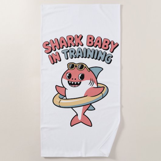 Serviette De Plage Bébé requin en formation | Enfants (Devant)