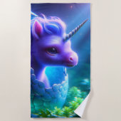 Serviette De Plage Bébé Unicorn (Devant)