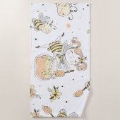 Serviette De Plage Bee art (Devant)