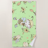 Serviette De Plage Bee Artwork (Devant)