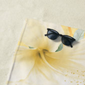 Serviette De Plage Bee Happy bumble abeilles jaune miel doux (En situation)