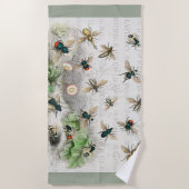 Serviette De Plage Bee Honey Travailleur Queen Bees Antique (Devant)