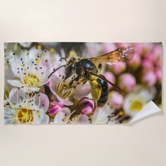 Serviette De Plage Bee in the Neighborhood Beach Towel (Devant)