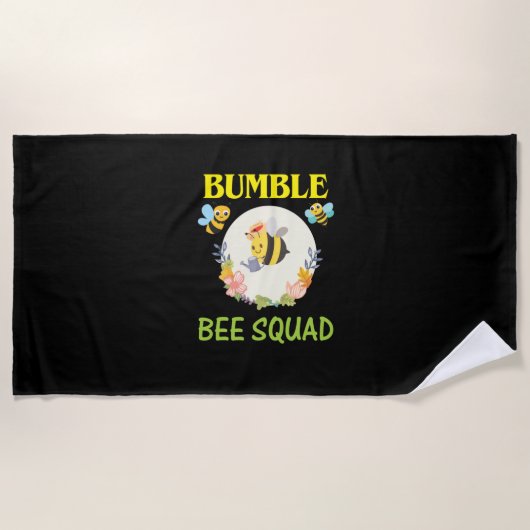Serviette De Plage Beekeeper Gift | Bumble Bee Squad (Devant)