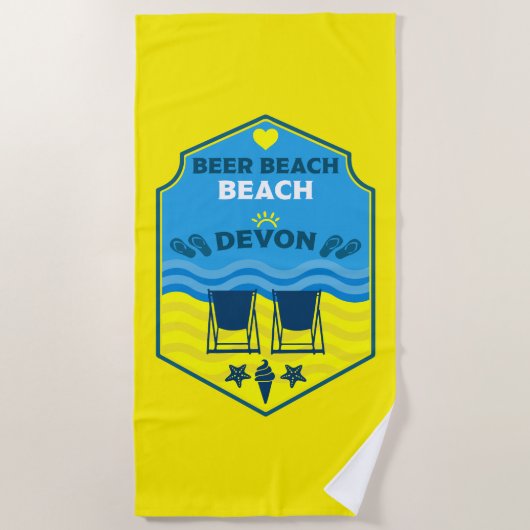 Serviette De Plage Beer Beach Devon (Devant)