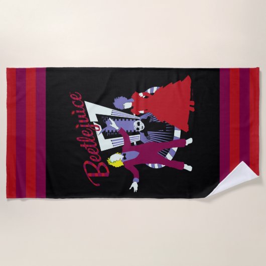 Serviette De Plage Beetlejuice | Beetlejuice & Lydia Wedding (Devant)