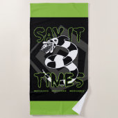 Serviette De Plage Beetlejuice | Say It 3 Times (Devant)