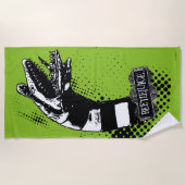 Serviette De Plage Beetlejus | Illustration du ver de sable (Devant)